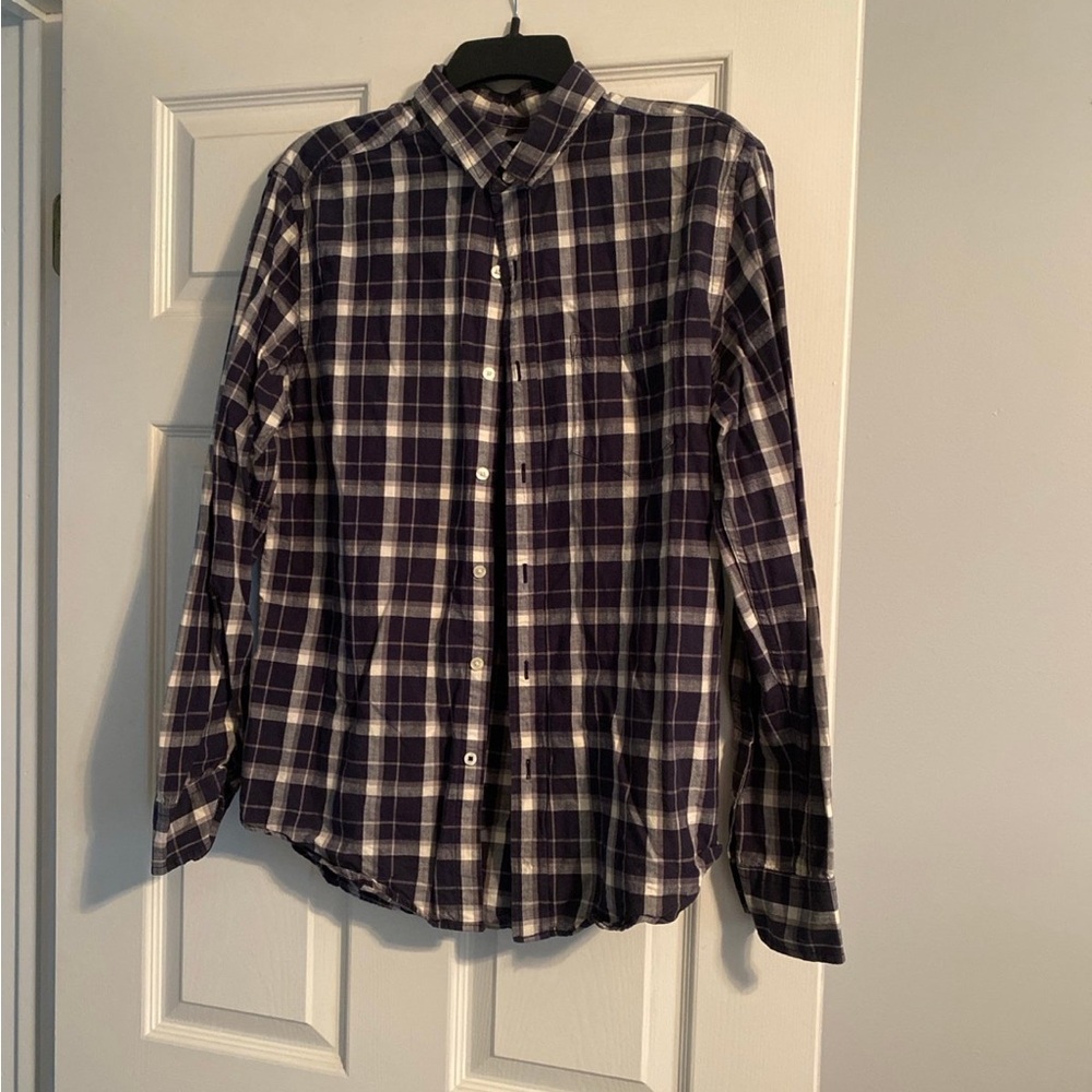 American Eagle Mens Plaid Button Up